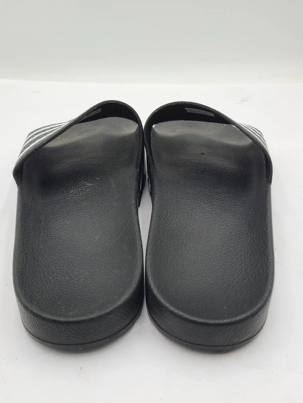 B46 Adidas Mens Adilette 280647 Black White Slip-On Slide Sandals Size 13
